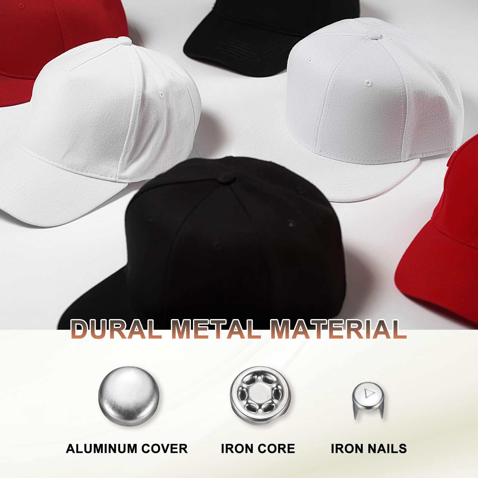 15 Sets Selbstbezug-Knöpfe 15mm - Aluminium Knopfmacher Set Mit Werkzeug