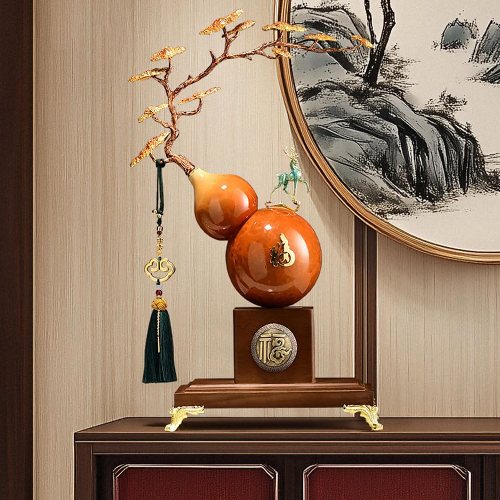 Chińskie Feng Shui z tykwą statua figurki rzeźba dekoracja biurowa w domu dekoracje na blat ozdoby dla bogactwa i sukcesu dla przyjaciół kochanków rodzin,A