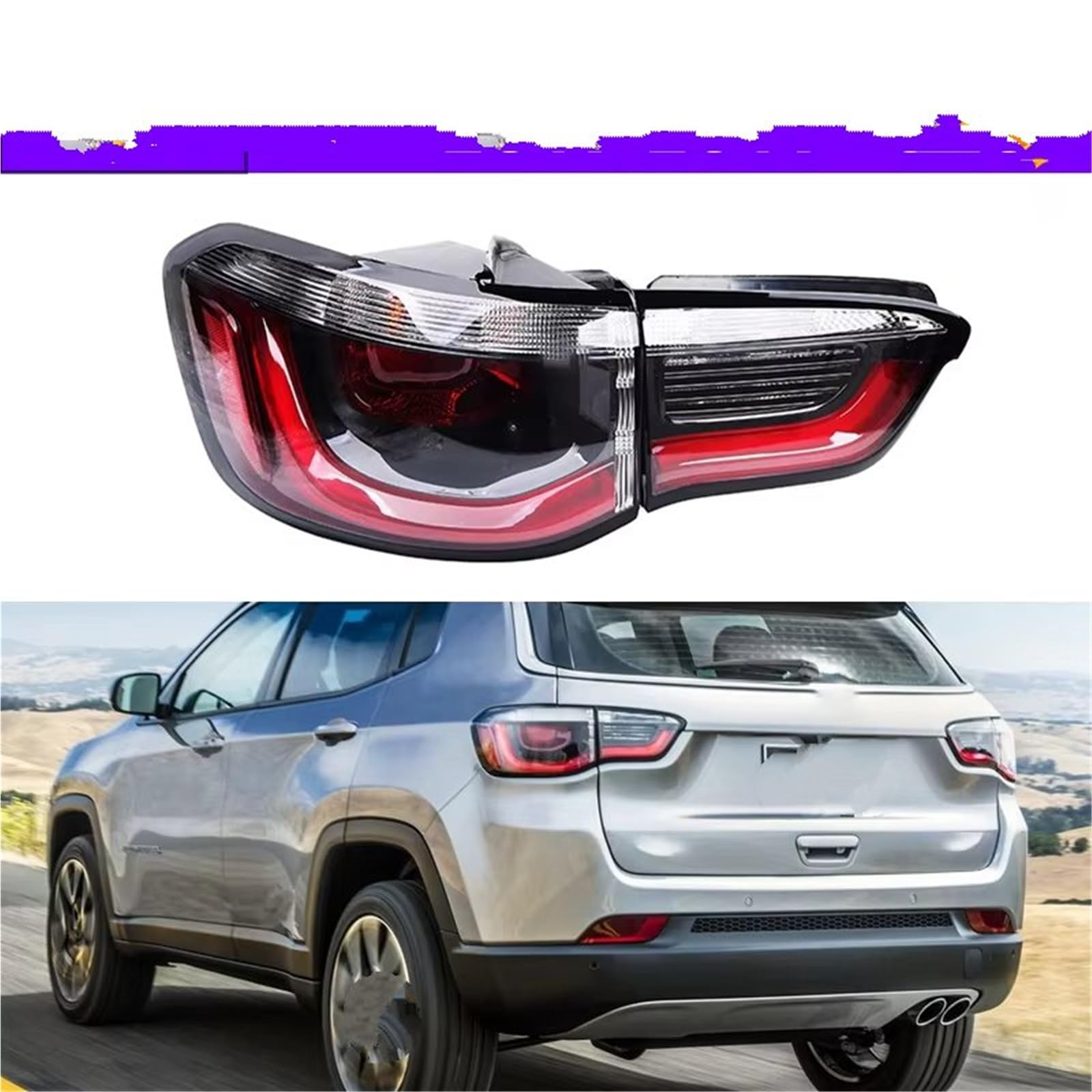Montaje de luces traseras Compatible Con Jeep Para Compass 2019 2018 2017 55112682AA 55112685AA Luz Trasera De Posición, Intermitente, 55112683AA 55112684AA