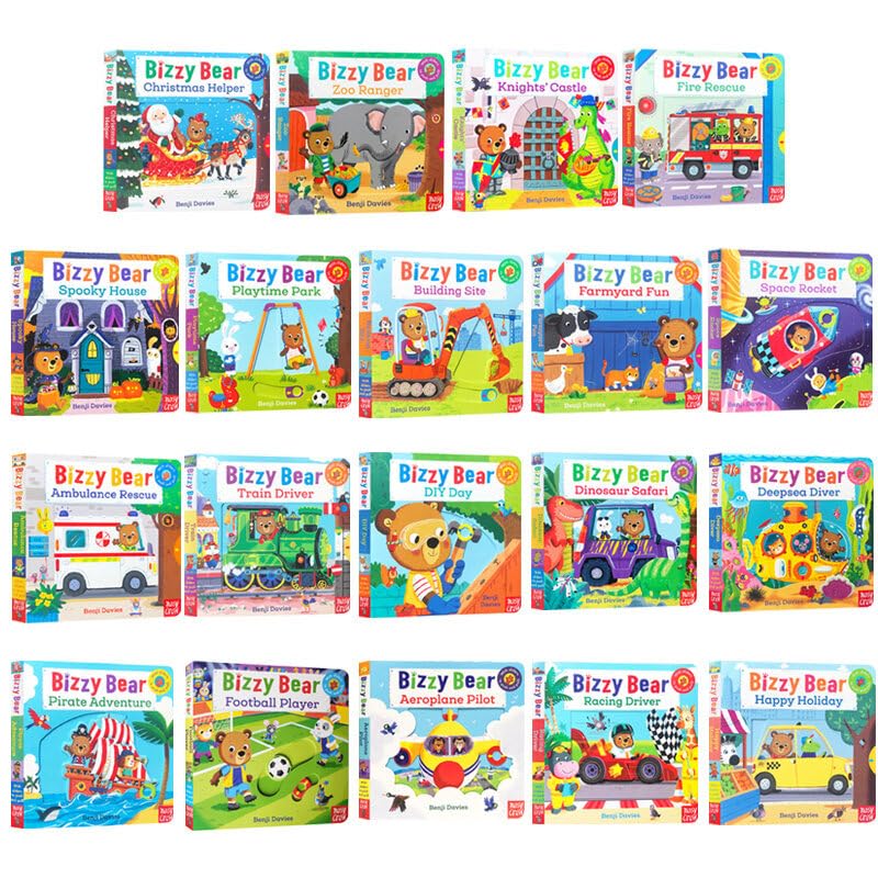 19Pcs Bizzy BEARs Board Book Colouring English Activity Story Book