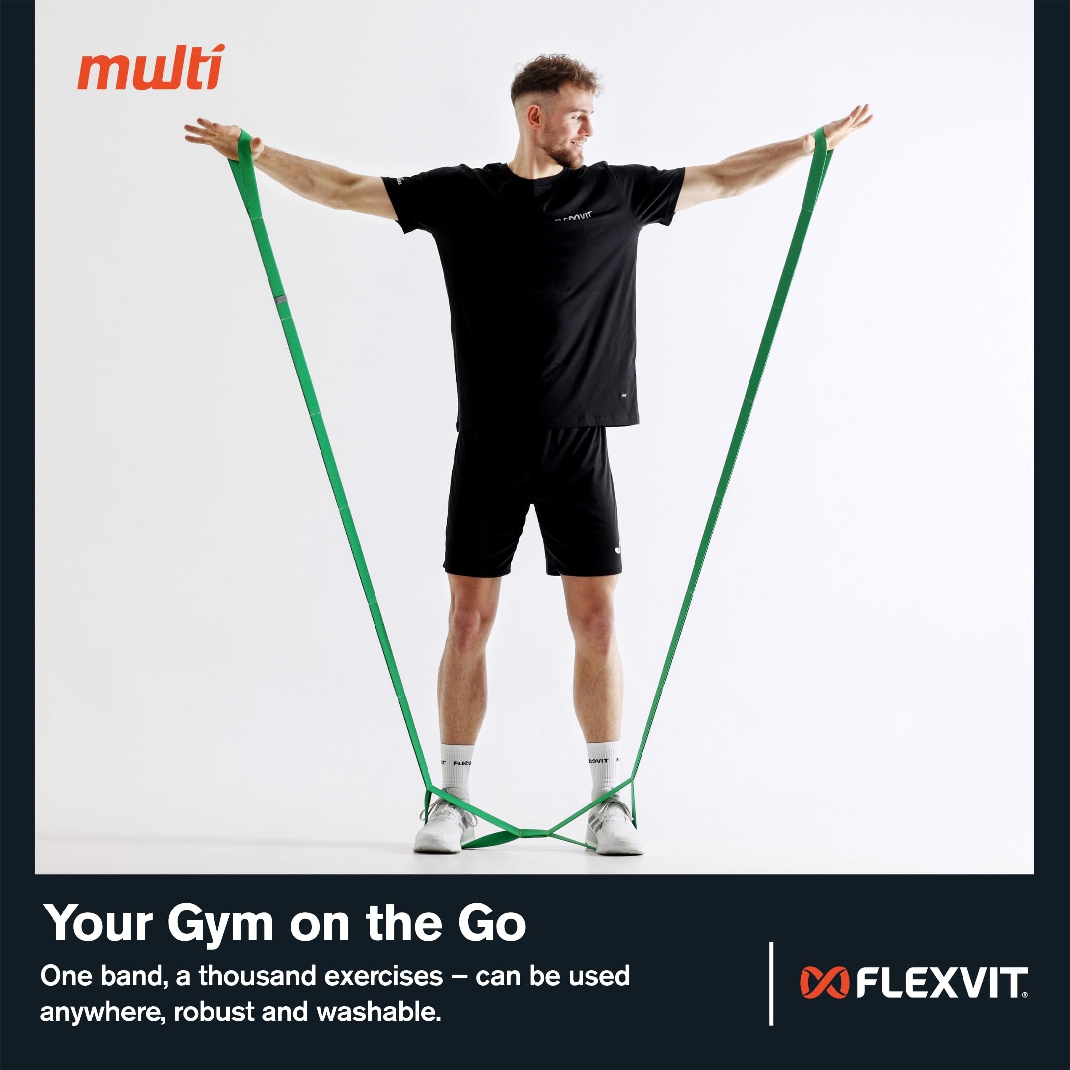FLEXVIT Fabric Resistance Band - 78 Inch Professional Grade Exercise Band, Multiple Strengths - View #14