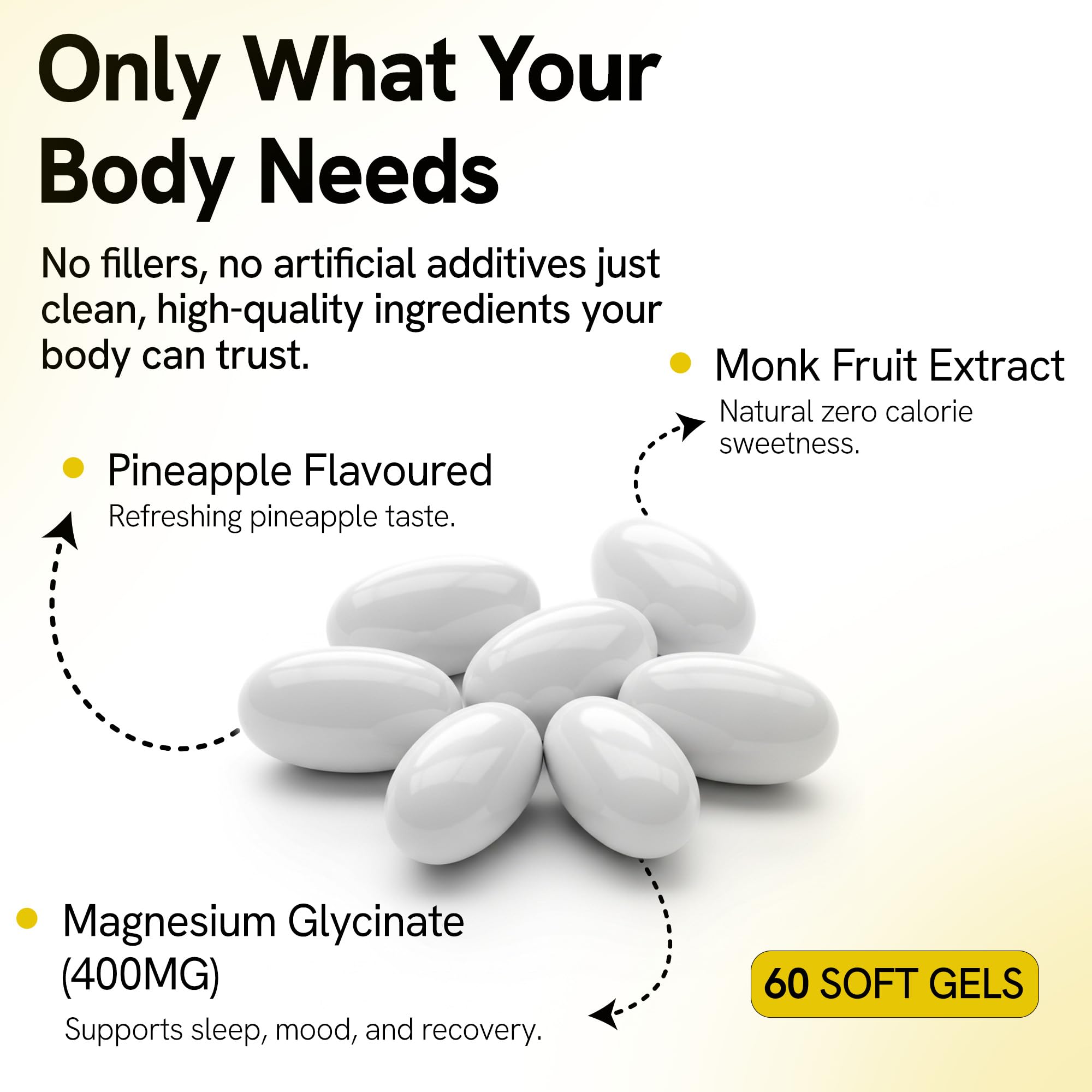 Magnesium Glycinate Softgels 400mg - 60 Soft Gels - High Absorption Magnesium Glycinate for Better Sleep, Muscle Recovery & Relaxation - Better Mood, Restful Sleep, Faster Recovery — Amazon image 7