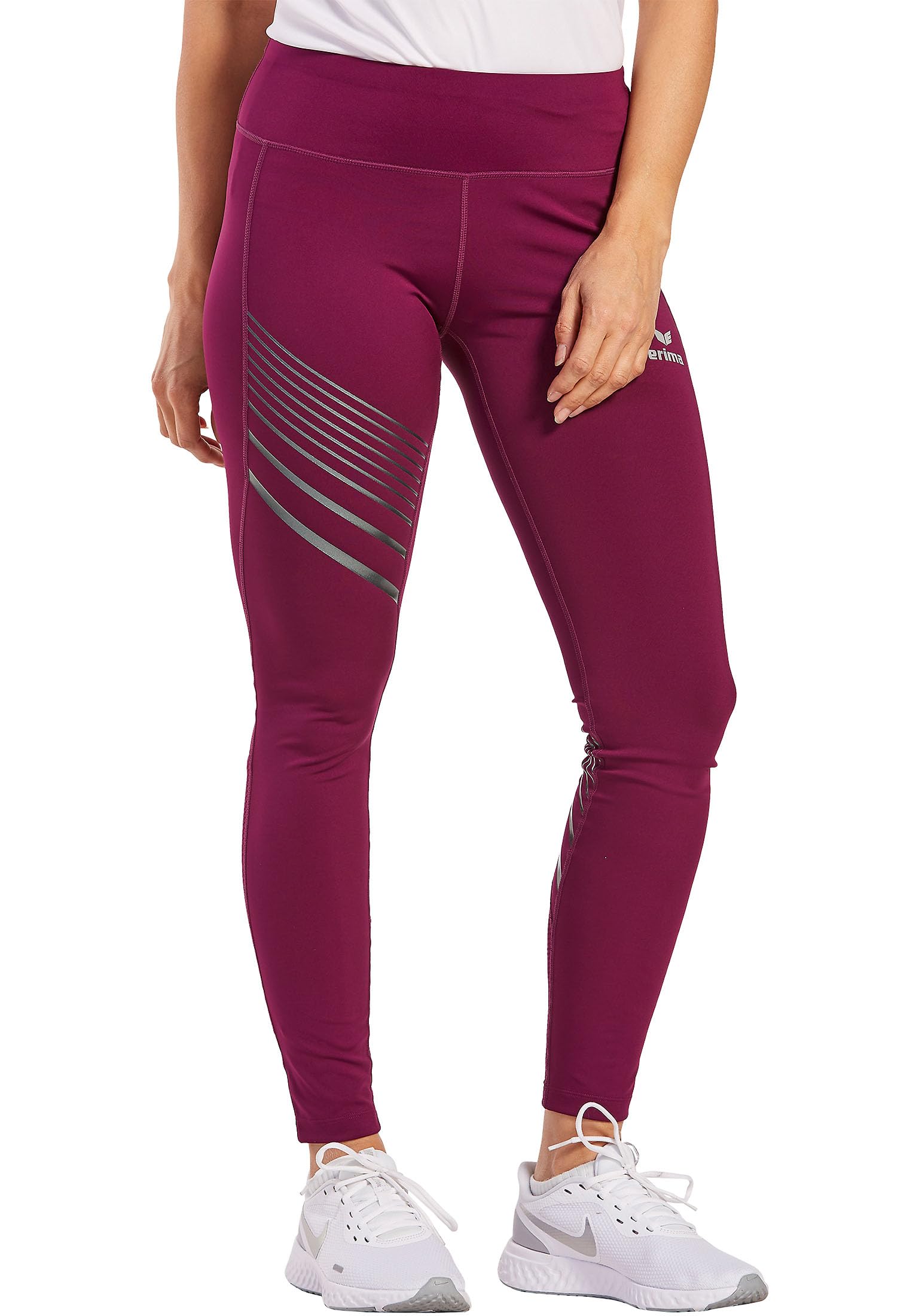 Erima Women's Race Line 2.0 Long Running Trousers, Aubergine, 36