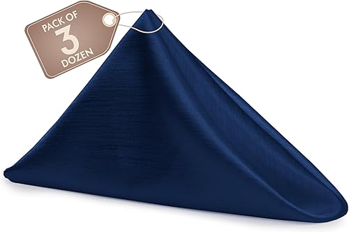 Miniatura 595 de Ultimate Textile -1 docena - Reversible Shantung Satin - Majestic - Servilletas de tela Majestic de 17 x 17 pulgadas color azul pizarra