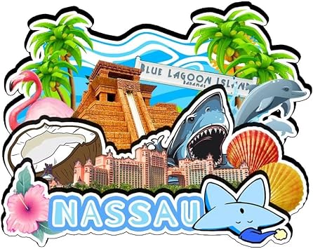 Nassau Bahamas Fridge Magnet Wooden Magnet Art Souvenirs Creative Collection Handmade Travel Home Office Gifts Landscape Refrigerator Decor 994