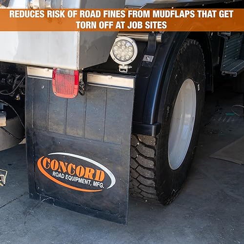 Miniatura 6 de Buyers Products 8591100 Abrazaderas de acero inoxidable con solapa de barro, 4 colgadores de lodo para camión de volteo/trabajo para protección y