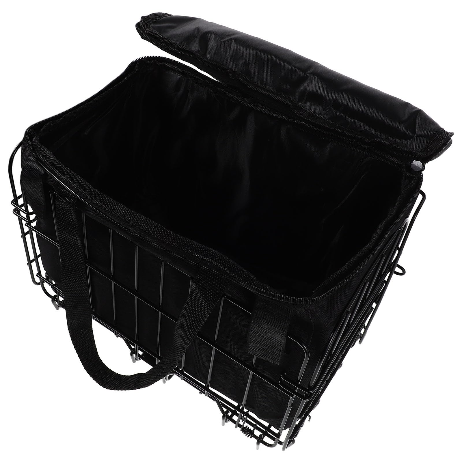 Ciieeo Cesta Negro Plegable para Metal Gran Capacidad Bicicleta