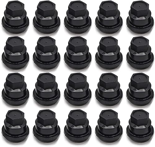 20 tapas de tuercas negras 15661036 compatibles con Chevrolet S10 Blazer GMC Jimmy Sonoma 560-5063 560-5208 560-5040 560-5116