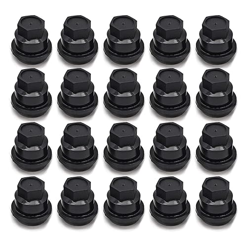 20 tapas de tuercas negras 15661036 compatibles con Chevrolet S10 Blazer GMC Jimmy Sonoma 560-5063 560-5208 560-5040 560-5116