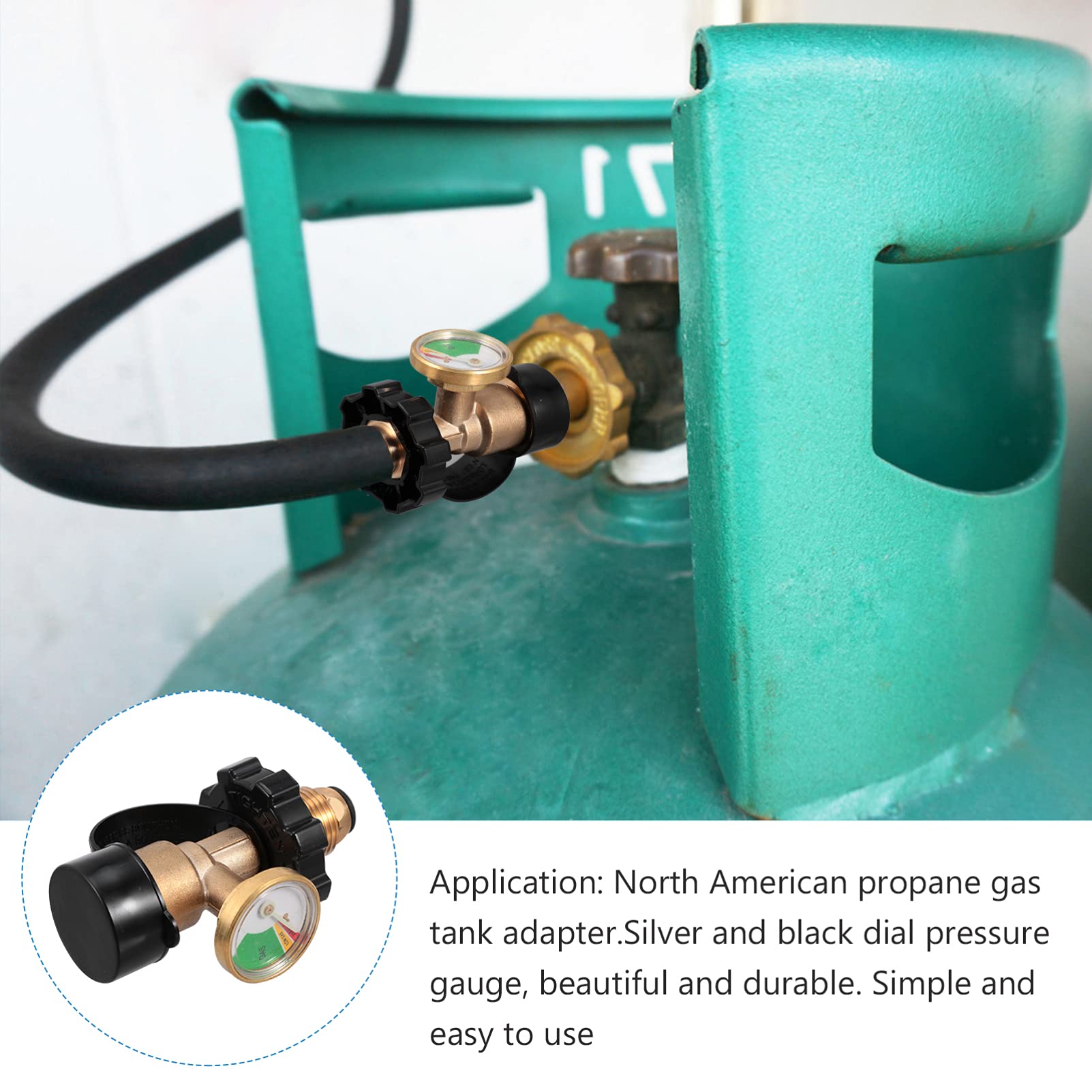 Levemolo Refill Propane Gas Effortlessly Propane Tank Adapter Pressure Gauge for Camp Stoves Grills