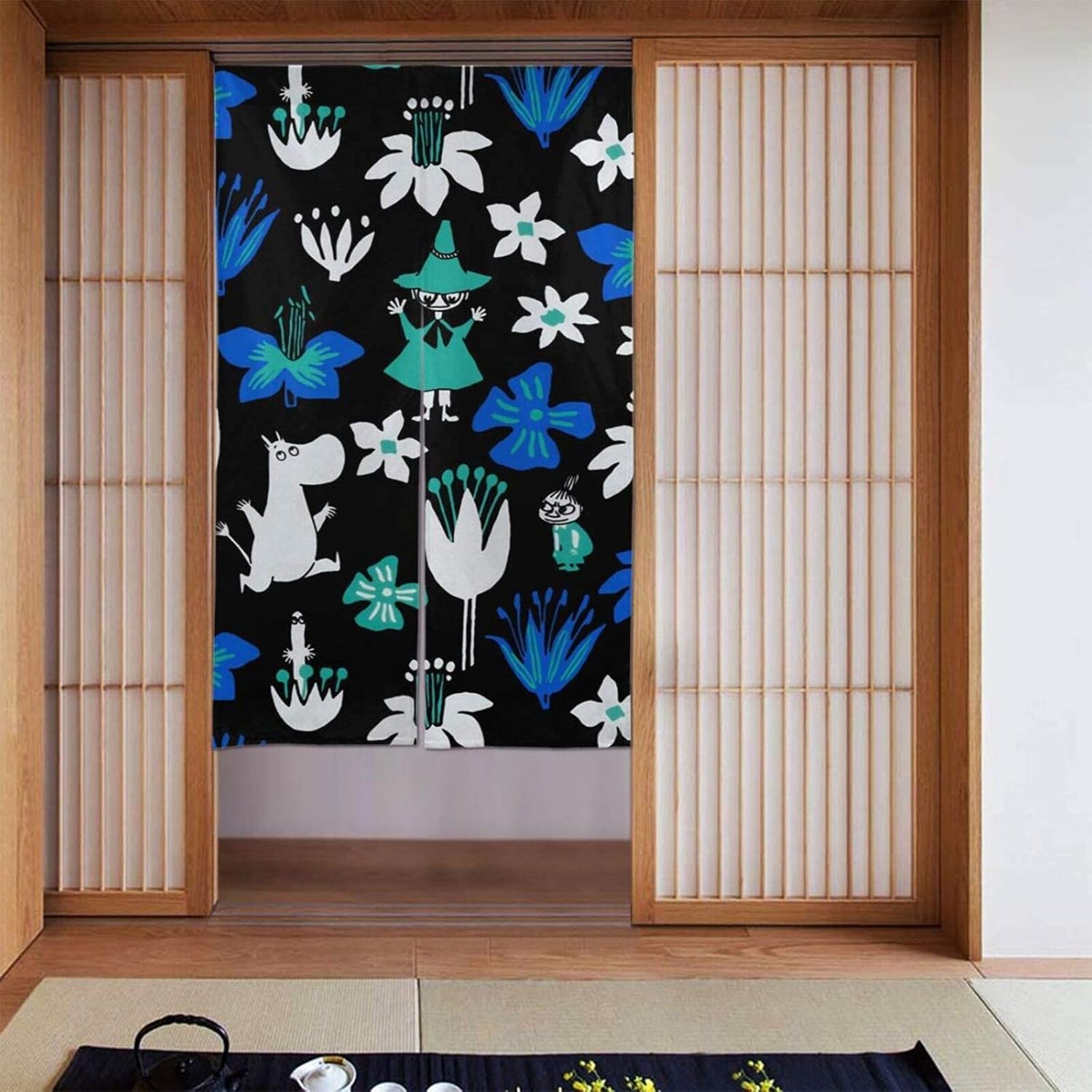 ムーミン のれん 人気 部屋仕切り 遮光 間仕切り 目隠し 暖簾 断熱 和風 出入り口用 143cm 壁飾り 喫茶店 86 キッチン 玄関 お風呂 注文割引 厚手