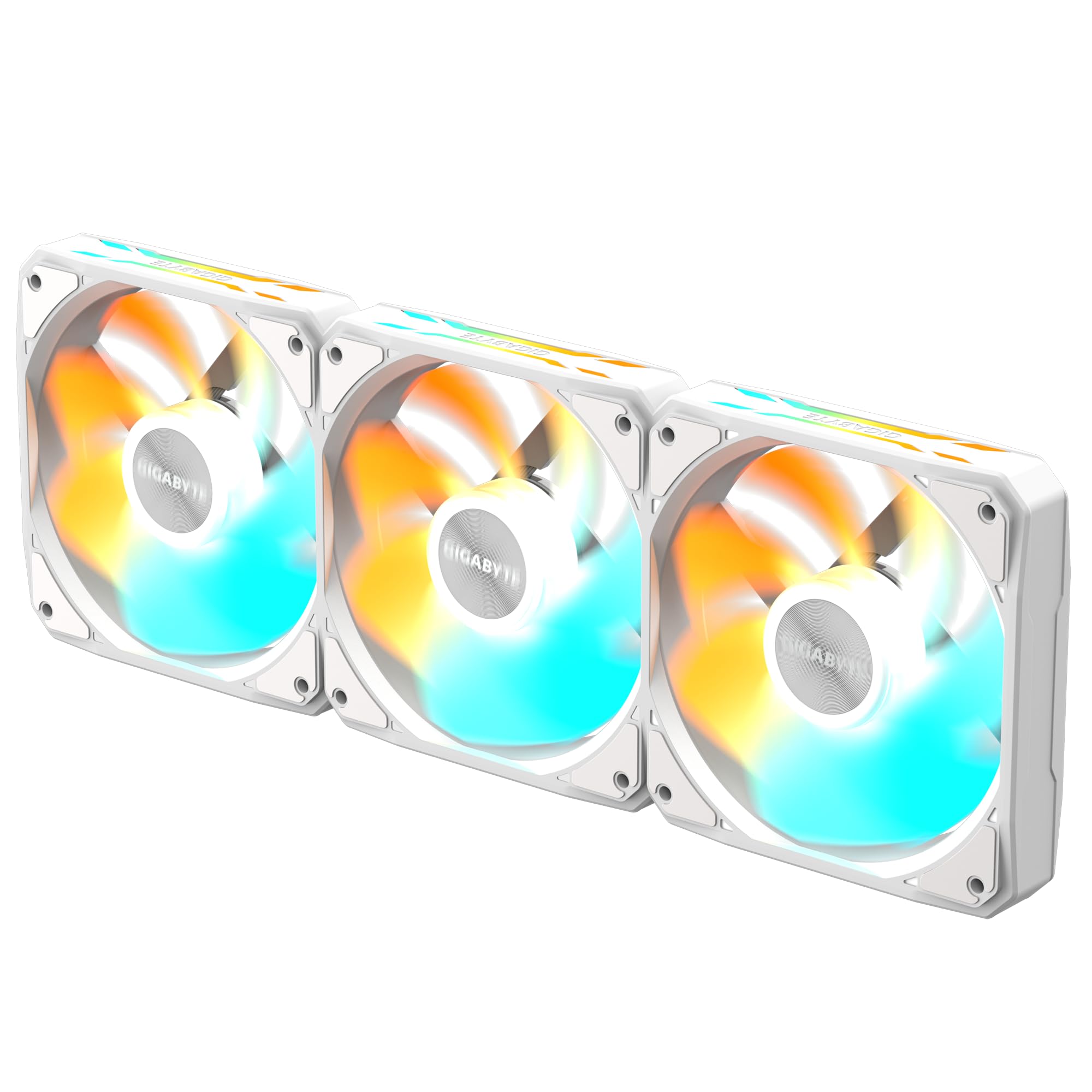 GIGABYTE GBT EZRVSFAN1203 ICE 120 mm Gehäuselüfter, hoher Luftstrom und leiser Betrieb, langlebiges Gleitlager, schwarzer Rahmen, universelle 120 mm Kompatibilität
