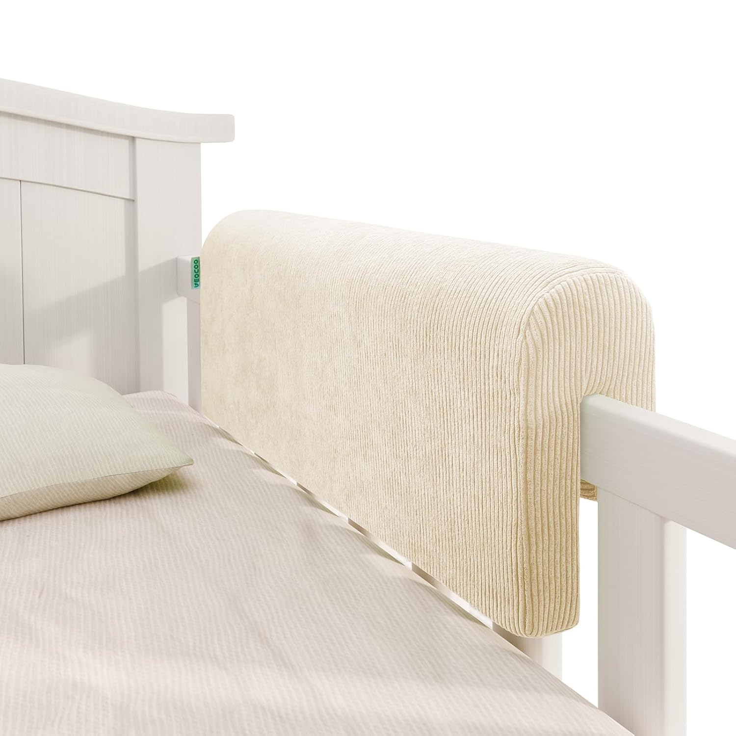 Bed Rail Bumpers Protector, Hospital Bed Rails Padding, Loft Beds and Bunk Beds Bumpers Protector, Premium Soft Memory Foam - Anti-Bump | Fall Prevention, 3ft/90cm, Beige