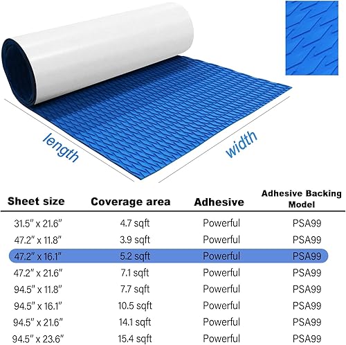 Miniatura 61 de HZshark Hoja de espuma EVA para cubierta de lancha, almohadilla de tracción universal para tabla de surf, almohadilla de agarre antideslizante, hoja