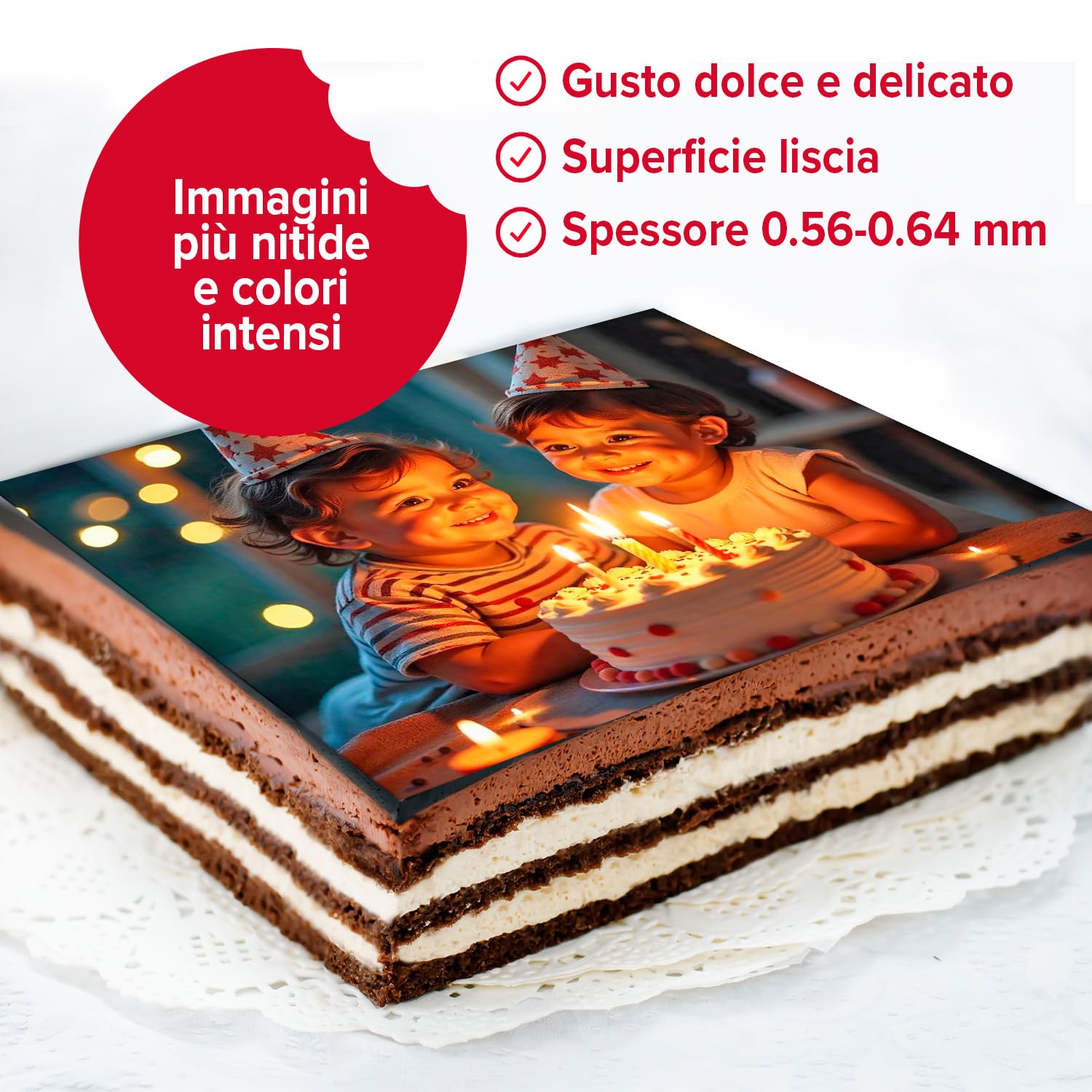 dekora – 25 Fogli A4 di carta commestibile per stampante alimentare | Decorazioni commestibili per torte | Senza zucchero, senza glutine, senza E171 compatibile con stampanti inkjet
