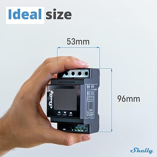 Miniatura 6 de Shelly Pro 4PM Wi-Fi y LAN, relé inteligente de 4 canales con medición de potencia Automatización del hogar Compatible con Alexa y Google Home