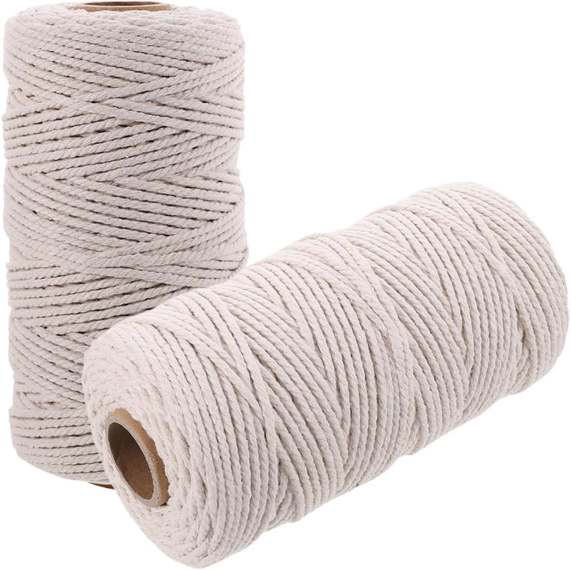 Ipetboom 100m Cotton Cooking Twine for Meat Tying and Trussing, 2 Rolls 3mm Thick Butchers String for Sausage Tie and Kitchen Baking, Food-Safe Thread for Home Cooking Supplies