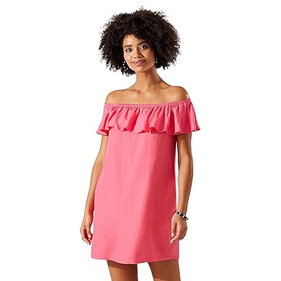 Tommy Bahama Linen Dye Off the Shoulder Dress Cover Up Women
