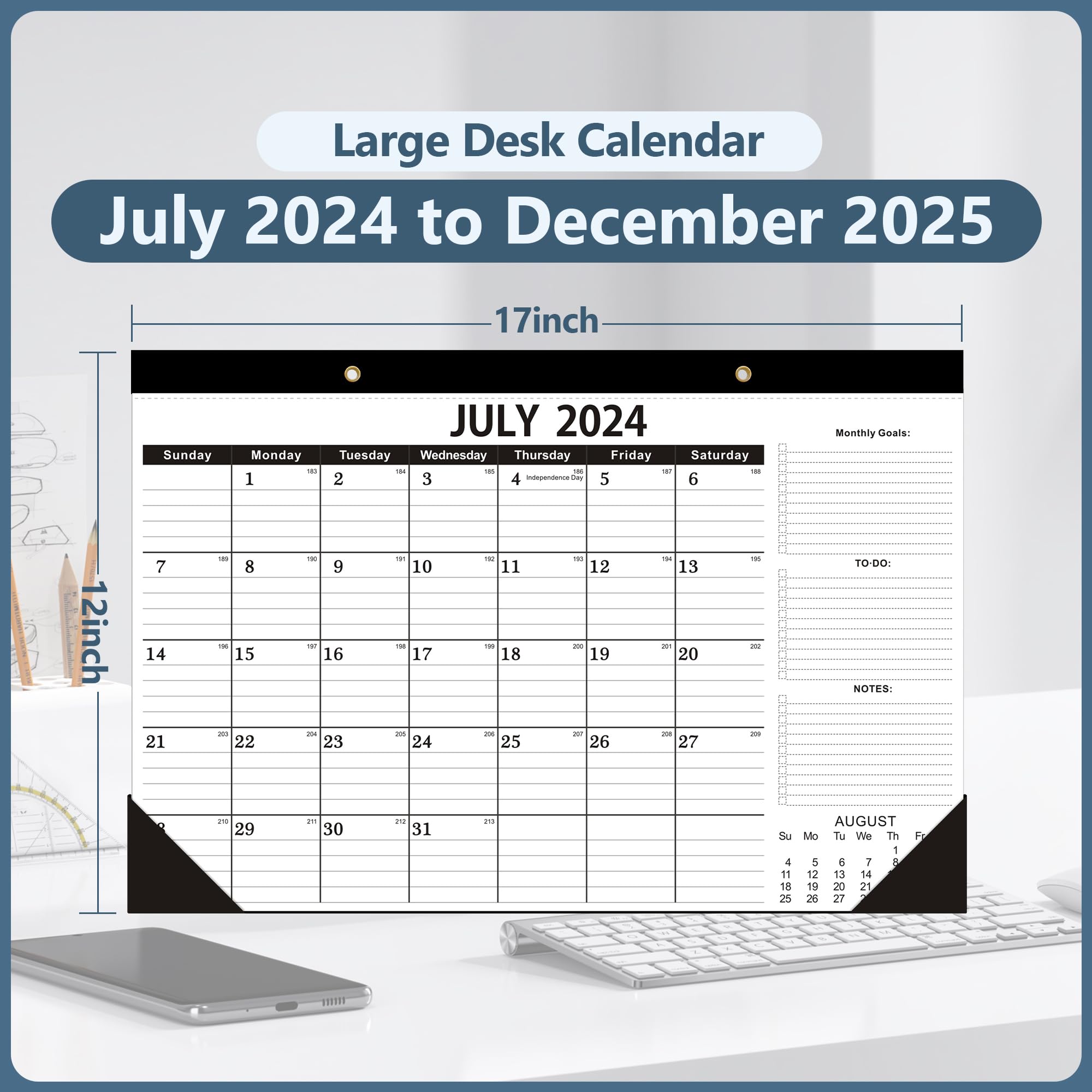 Snapklik com : Desk Calendar 2024 2025 Calendar 2024 2025 July 2024 To