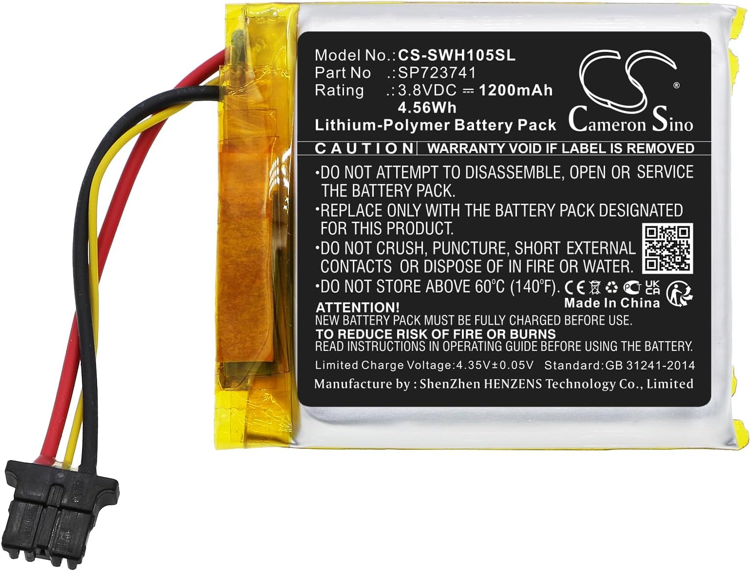Cameron Sino Battery for Soony WH-1000XM5,WF-1000XM5 1200mAh