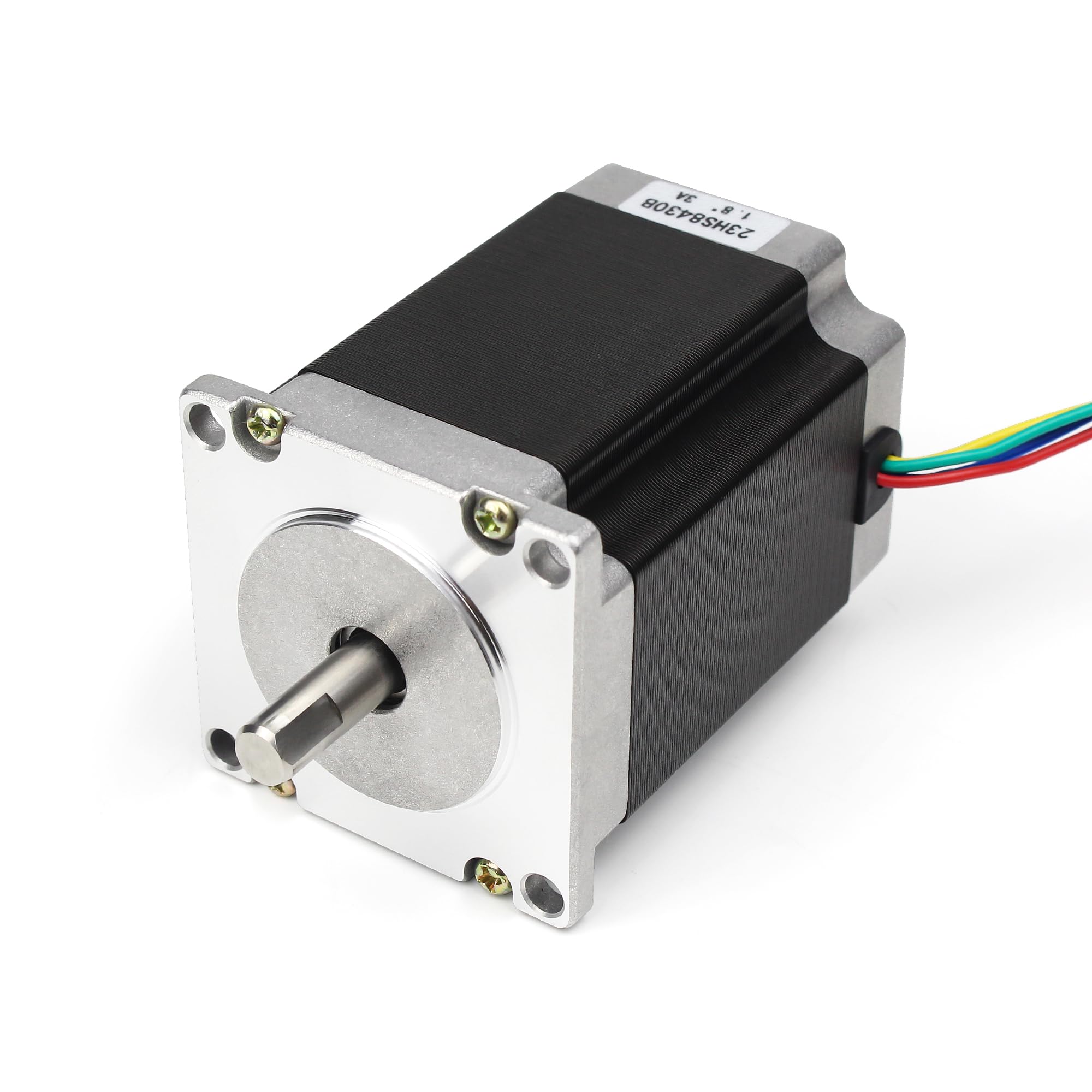 RATTMMOTOR Motore passo-passo Nema 23, motore stepper, a doppia gamba, 4 fili, 3 A, 1,8 Nm, 2 fasi, 1,8 gradi, 57 x 57 x 76 mm, 4 fili per stampante 3D/fresatrice CNC (23HS8430B)