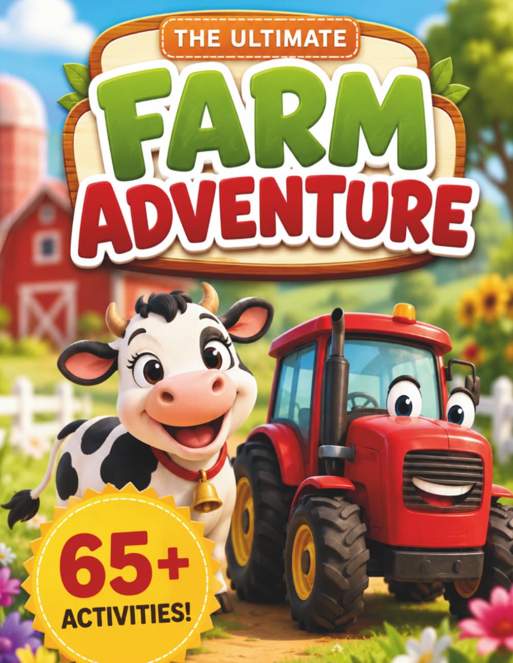 Farm Activity Book for Kids Ages 3-6: Coloring, Mazes, Tracing, Puzzles & More for Preschool & Kindergarten