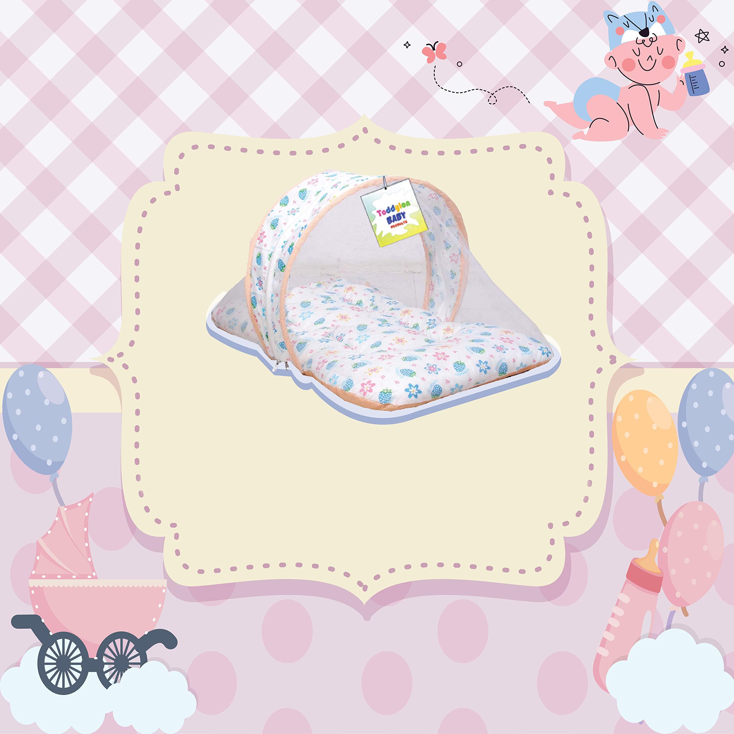 Toddylon Baby Bed New Born Baby Bedding Set Combo of Baby Mattress with Mosquito Net | Carry Bag | Cotton Beds | Carry Bag | Unisex Infants (0-6 Months) (2PCS Set) 3