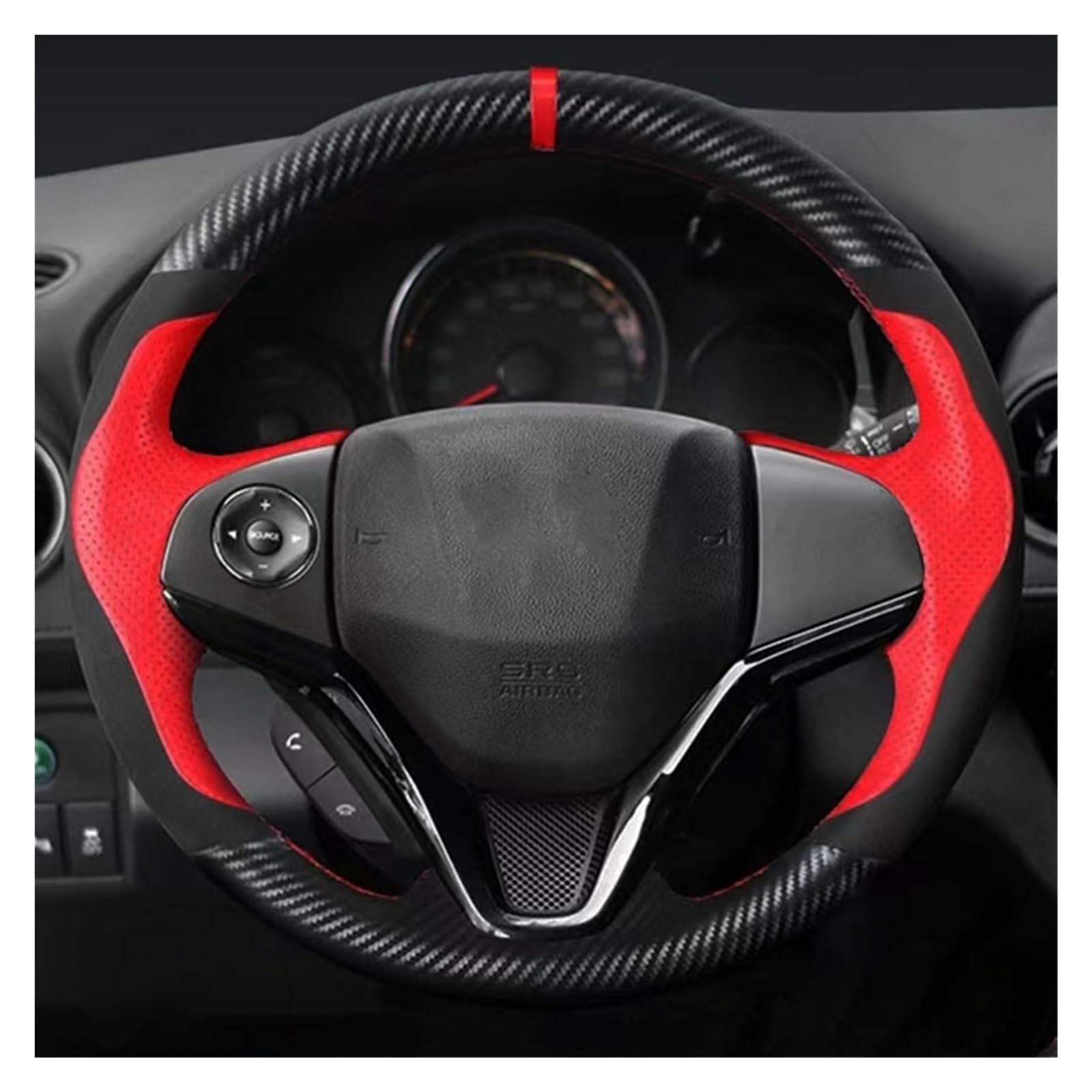 Lenkrad Abdeckung Für Fit 2014 2015 Für Vezel 2014 Für XRV Auto Innen Zubehör Lenkung Wrap Custom DIY Auto Lenkrad Abdeckung Lenkrad Bezug