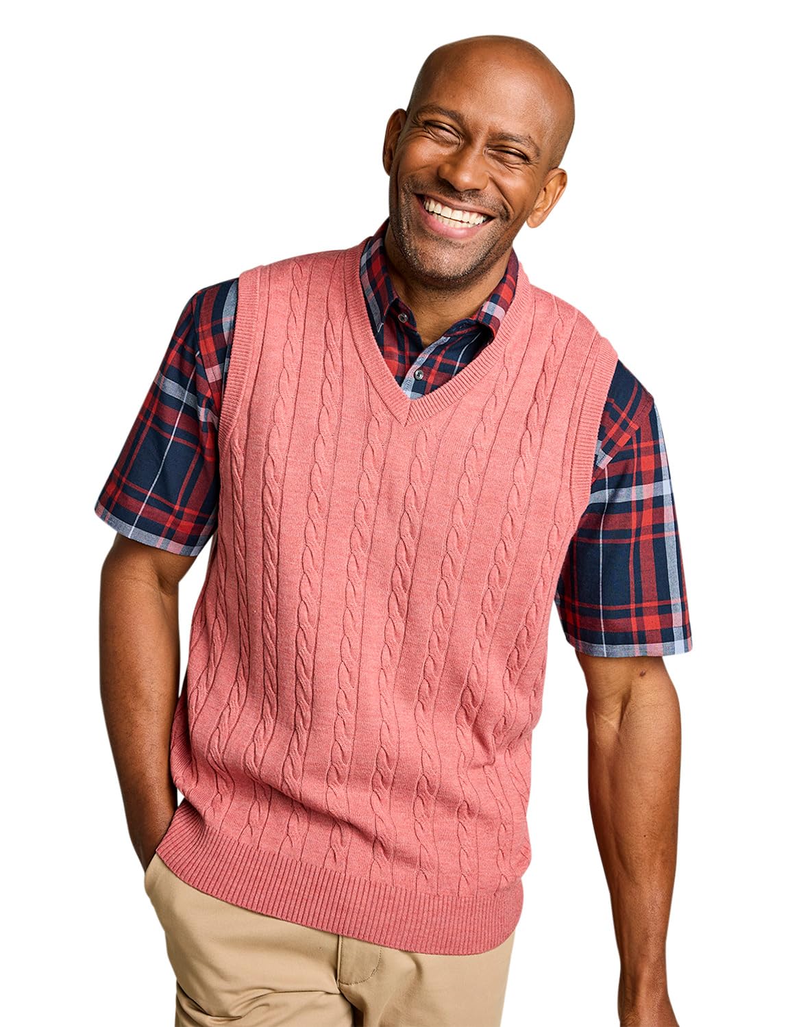 Pegasus Men's Spice Luxury Yarn Cable Slipover 3XL
