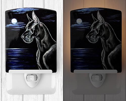 Miniatura 2 de Caroline's Treasures 7060CNL - Luz nocturna de cerámica negra con certificación UL, ideal para dormitorio, baño, guardería, pasillo, cocina, 6 x 4 x