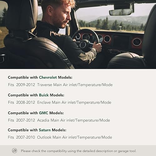 Miniatura 2 de YHTAUTO Actuador de puerta de aire HVAC - Palancas de puerta de mezcla - Compatible con los modelos Buick, Chevy, GMC y Saturn - Enclave 2008-2012,