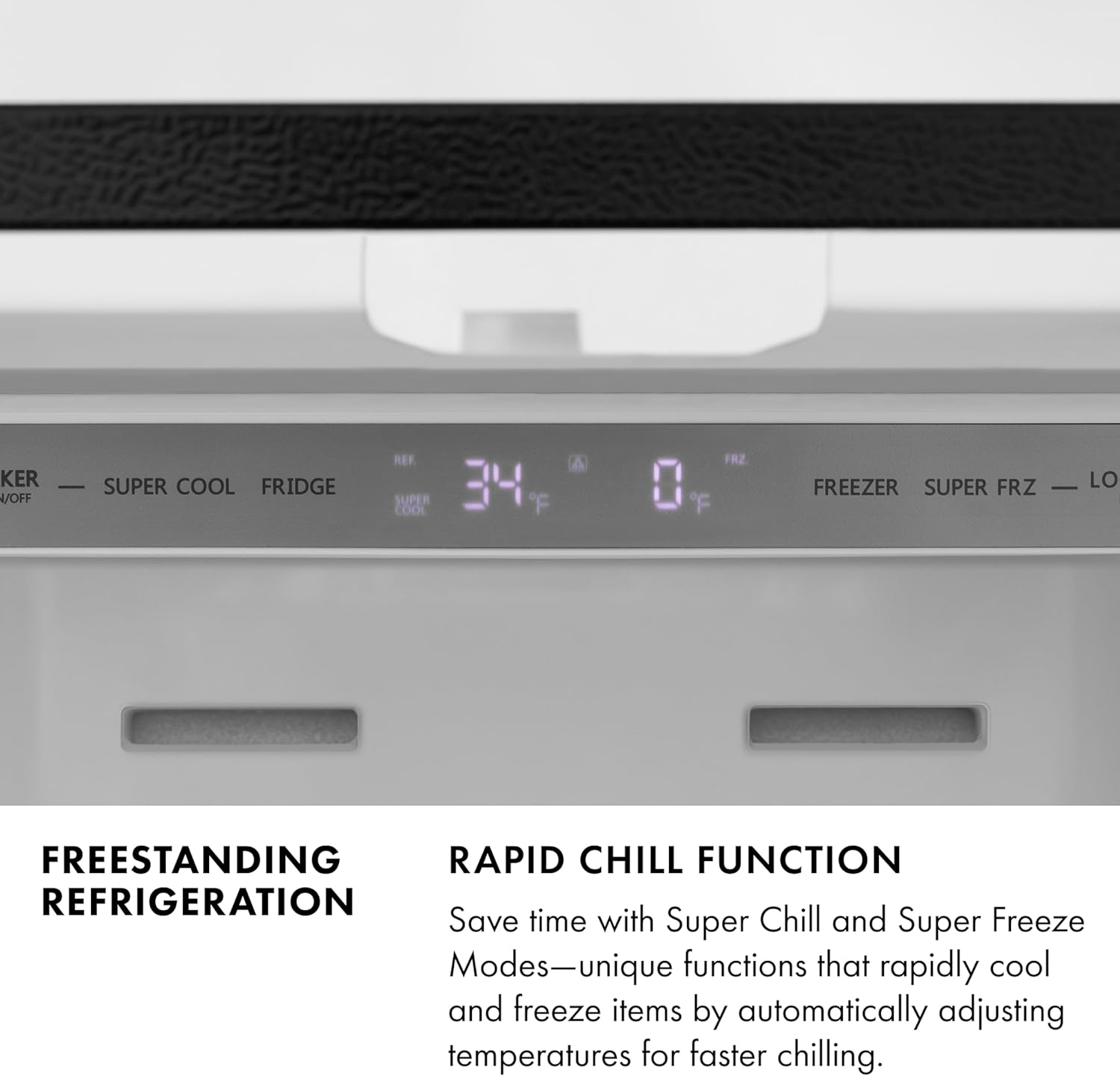 Z Line Kitchen and Bath ZLINE 36 in. 28.9 cu. ft. Standard-Depth French Door External Water Dispenser Refrigerator with Dual Ice Maker in Fingerprint-Resistant Black Stainless Steel (RSM-W-36-BS)