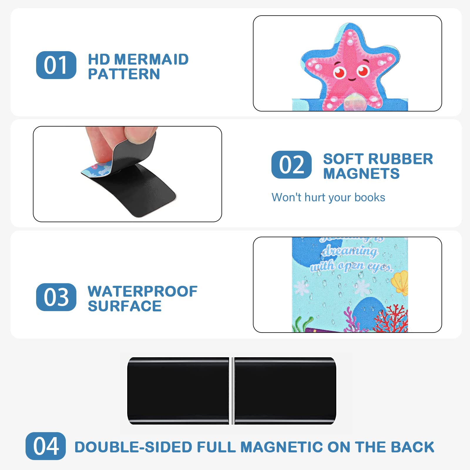 24 Segnalibri Magnetici Animaletti Carini - Kit Segnapagine Magnetici Per Libri (12 Design)