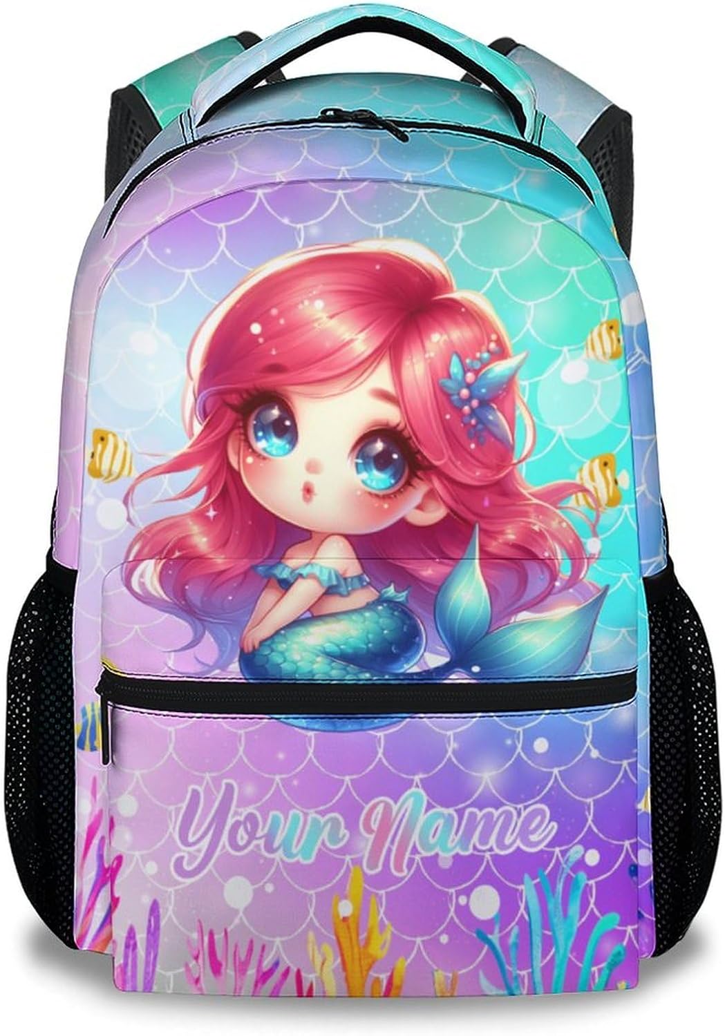 Custom Cat Backpack for Girls, 17 Inch Cute Kids Backpacks for Elementary School, Pink Large Capacity Animals School Bag for Kindergarten