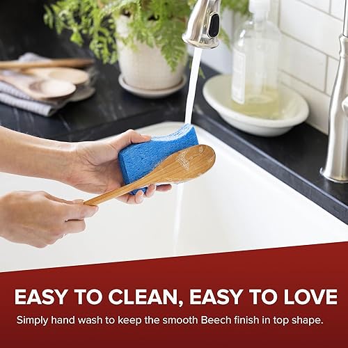 Miniatura 4 de Juego de 2 utensilios de cocina de palo de haya, juego de utensilios de cocina divertidos, regalos únicos para bateristas, músicos, hombres y mujeres