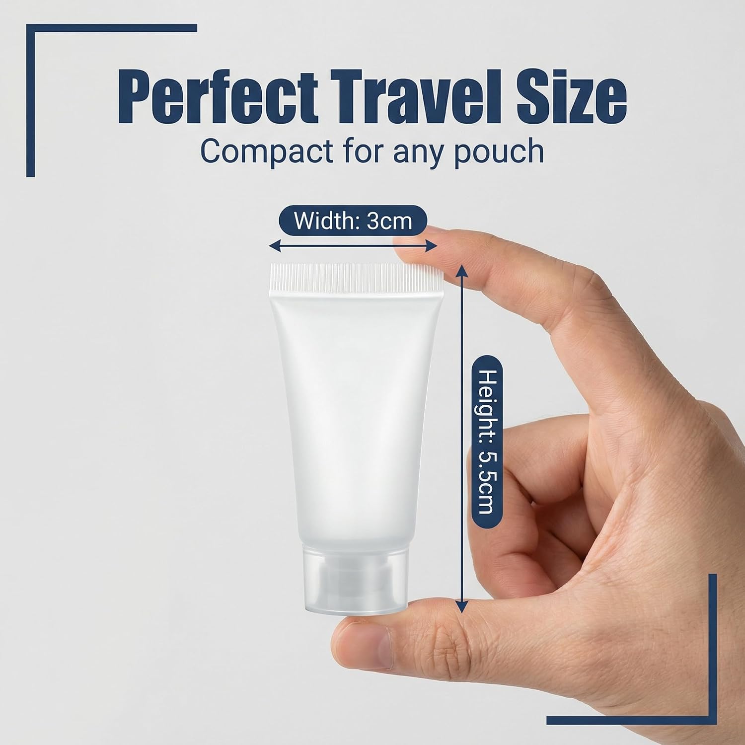 20PCS 5ML 0.2OZ Translucent Refillable Plastic Soft Tubes with Screw Cap Travel Bottle Shower Gel Lotion Hand Cream Storage Holder Sample Vials Facial Cleanser Dispenser Container Cosmetic Jar image 2