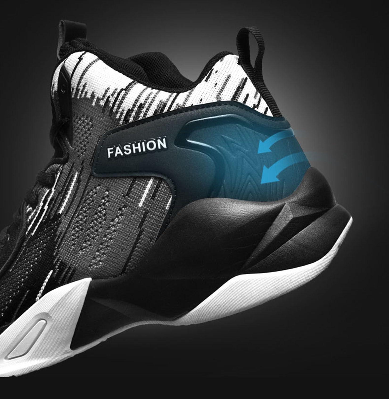 Buty do koszykówki męskie buty do koszykówki latające tkane oddychające lekkie buty sportowe buty treningowe (44 EU, Q3)