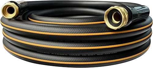 Manguera de jardín híbrida de alta resistencia de 50 pies, manguera de agua flexible 2024 de 58 pulgadas x 50 pies, ligera, súper duradera, para