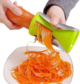 Spiralizer for Vegetables & Manual Graters, Stainless Steel Zucchini Spaghetti Maker Spiralizer Included Ideal for Vegetable & Fruit Slicing