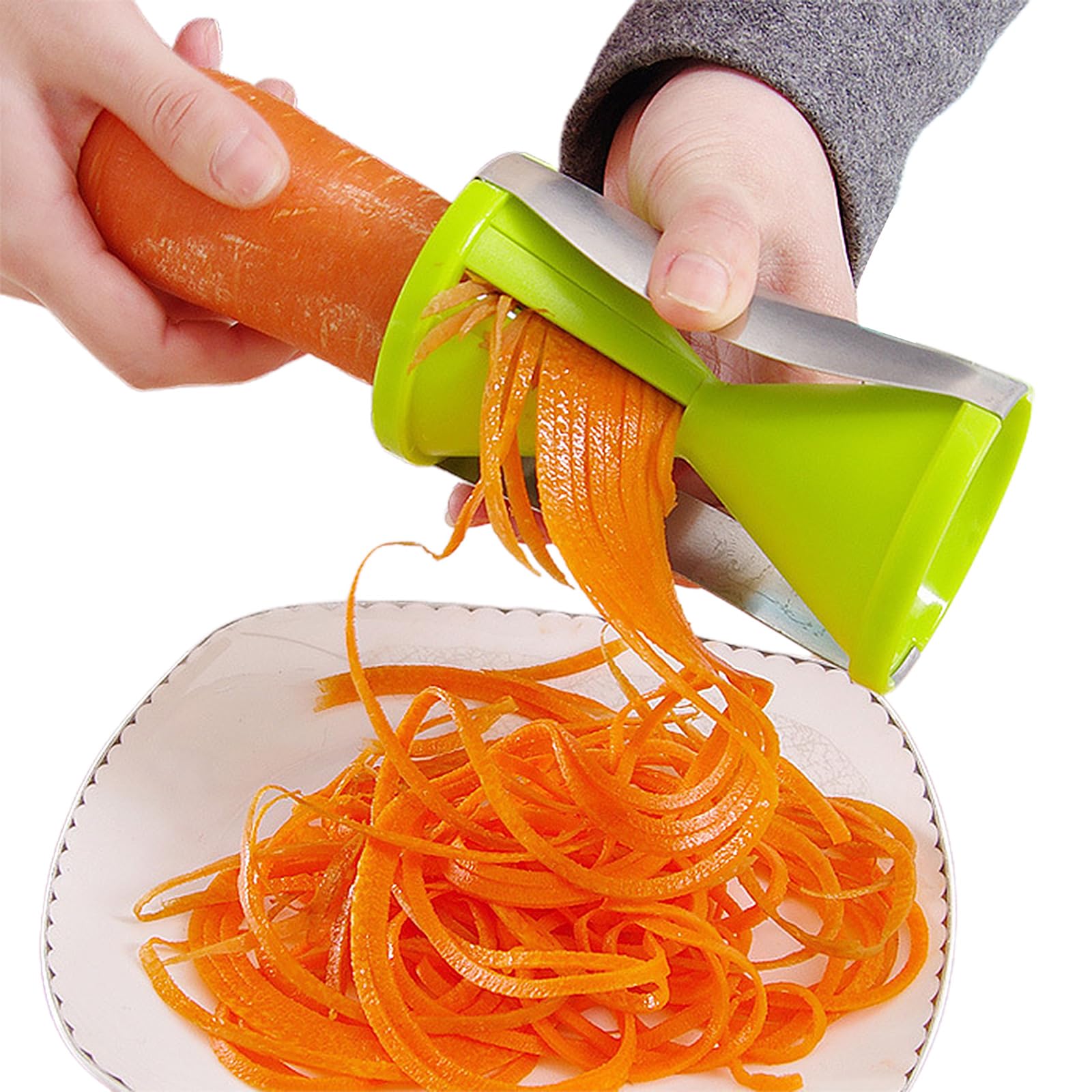 Spiralizer for Vegetables & Manual Graters, Stainless Steel Zucchini Spaghetti Maker，Spiralizer Included Ideal for Vegetable & Fruit Slicing