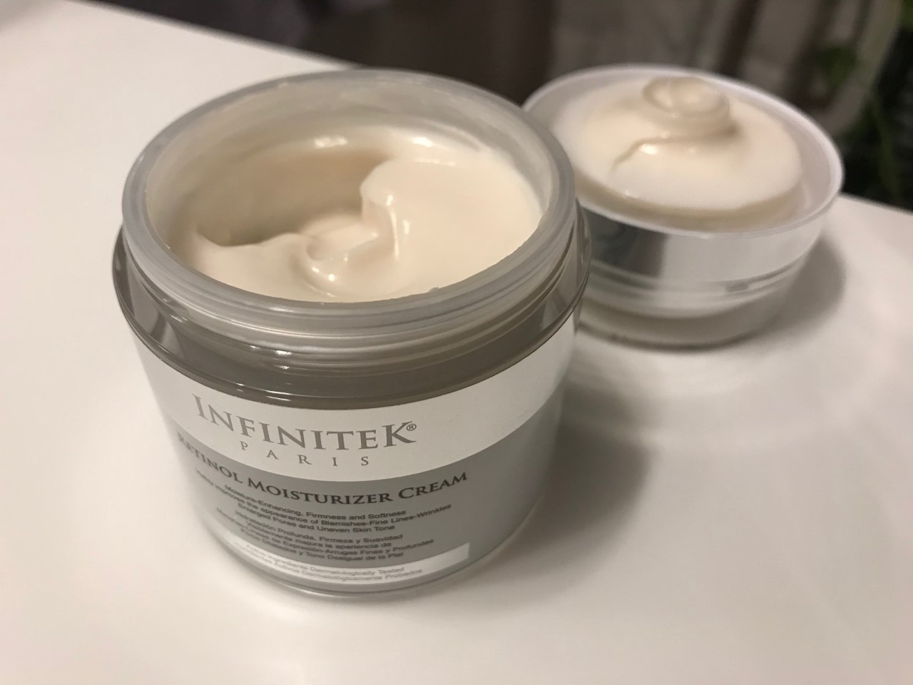 Infinitek Paris Retinol Face Moisturizer | 1% Retinol Cream with Hyaluronic Acid | Facial Cream for Wrinkles, Fine Lines, and Dark Spots | 1.7 oz / 50 g