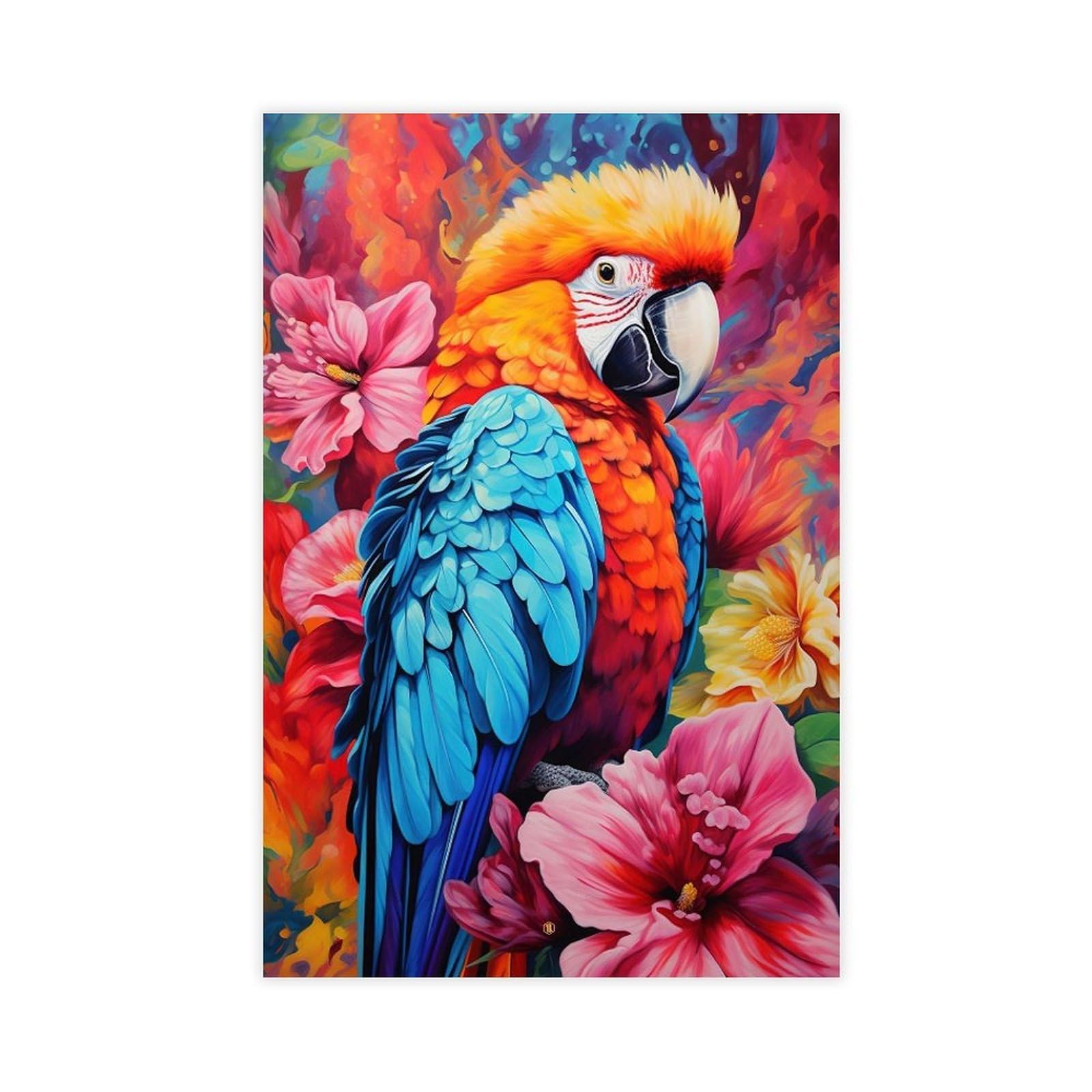 Qnvjqkdsi Unframe Parrot Poster, Animal Art Canvas Poster Bedroom Decor Landscape Office Room Decor Gift 20" L X 30" W