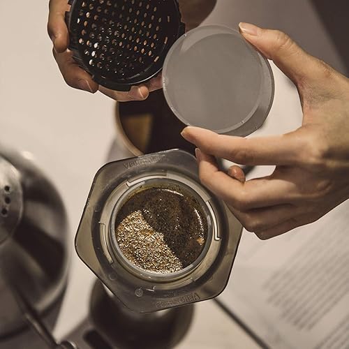 Miniatura 6 de Filtros reutilizables de metal de acero inoxidable, hechos para AeroPress, microfiltro o2, soporte de secado de filtro adicional y estuche de