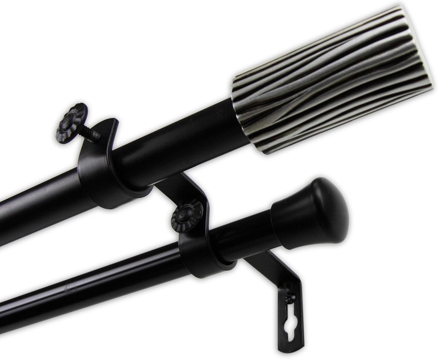 Carole 13/16" Two Tone Double Curtain Rod 28-48 inch