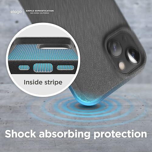 Miniatura 6 de elago Pebble - Funda compatible con iPhone 13 de 6.1 pulgadas, funda protectora a prueba de golpes, revestimiento especial de guijarros, protección