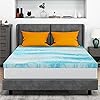 Mattress Topper Full, 2 Inch Gel Memory Foam Bed Topper for Full Size Bed, CertiPUR-US Certified, Blue