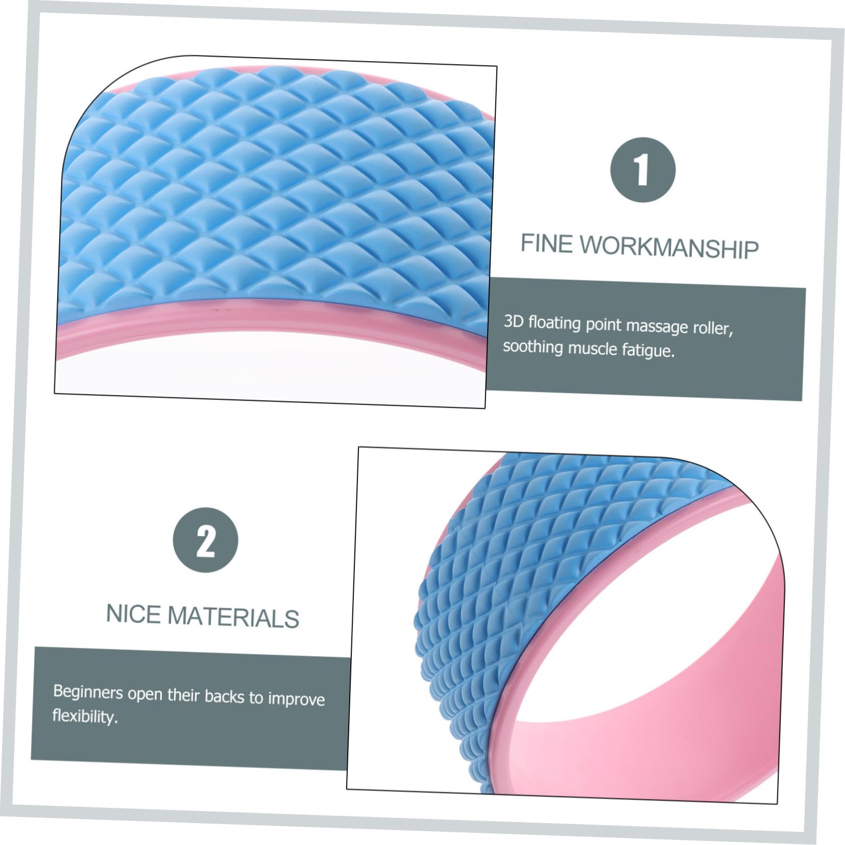 UPKOCH Ruota Per Yoga Accessori Per Stretching Rulli Per Esercizi Schiena Portatile Per Allenamento Yoga e Allungamento Colonna