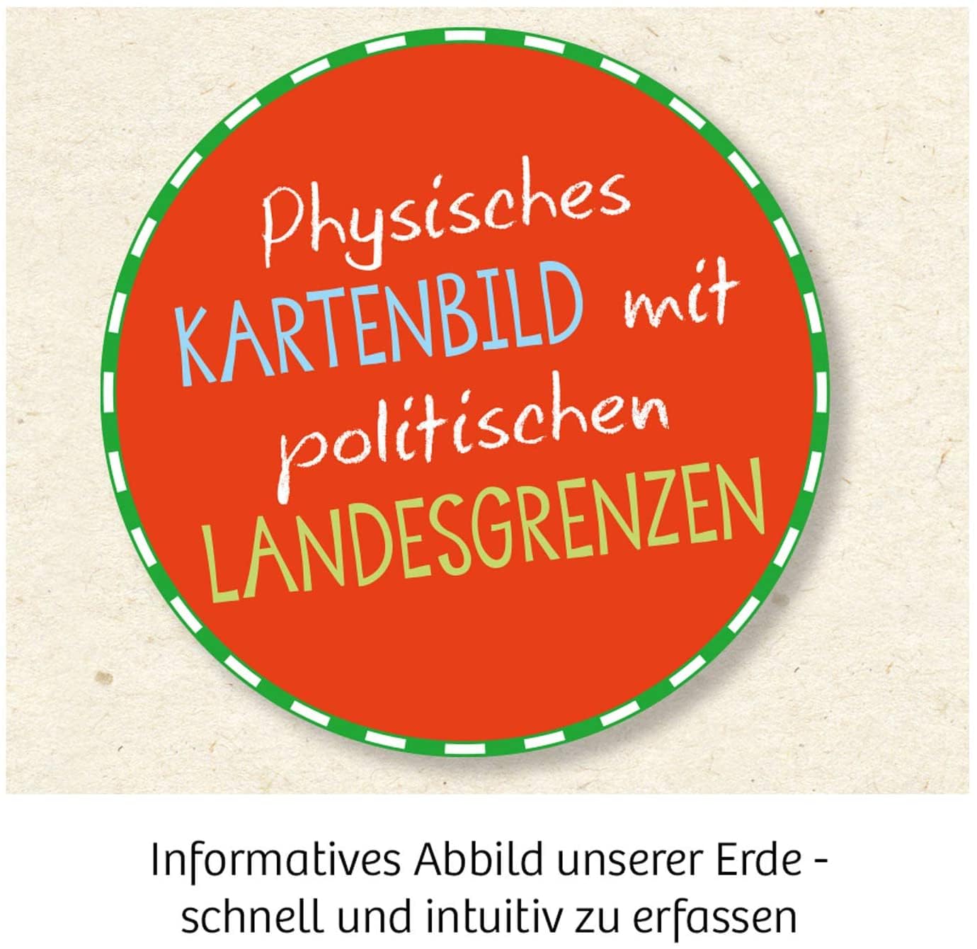 KOSMOS 673031 Schüler-Globus Physisches Kartenbild mit politischen Ländergrenzen, 26 cm Durchmesser