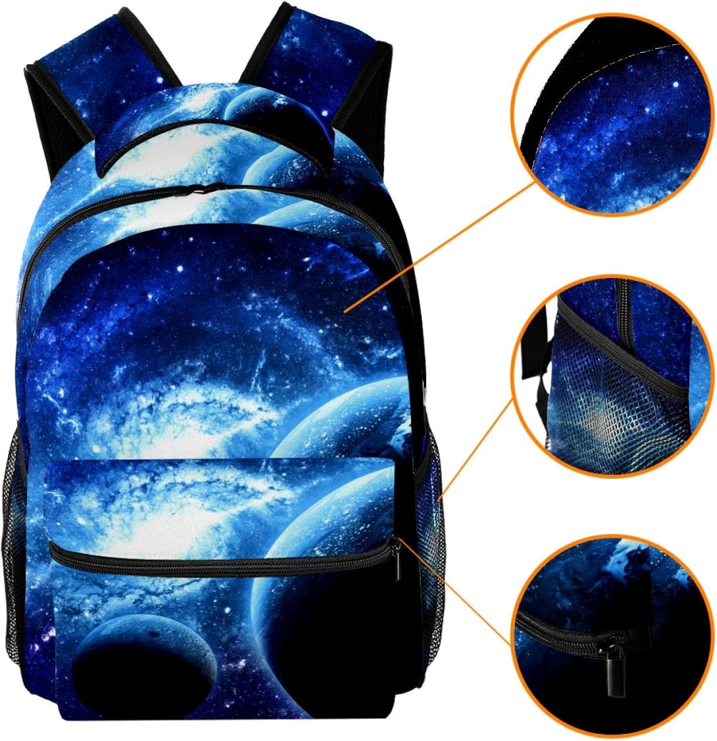 [WOSHJIUK] スクールバックパックトラベルバッグ、銀河 惑星 宇宙 宇宙、アウトドア ウォーク用デイパック スモール サック