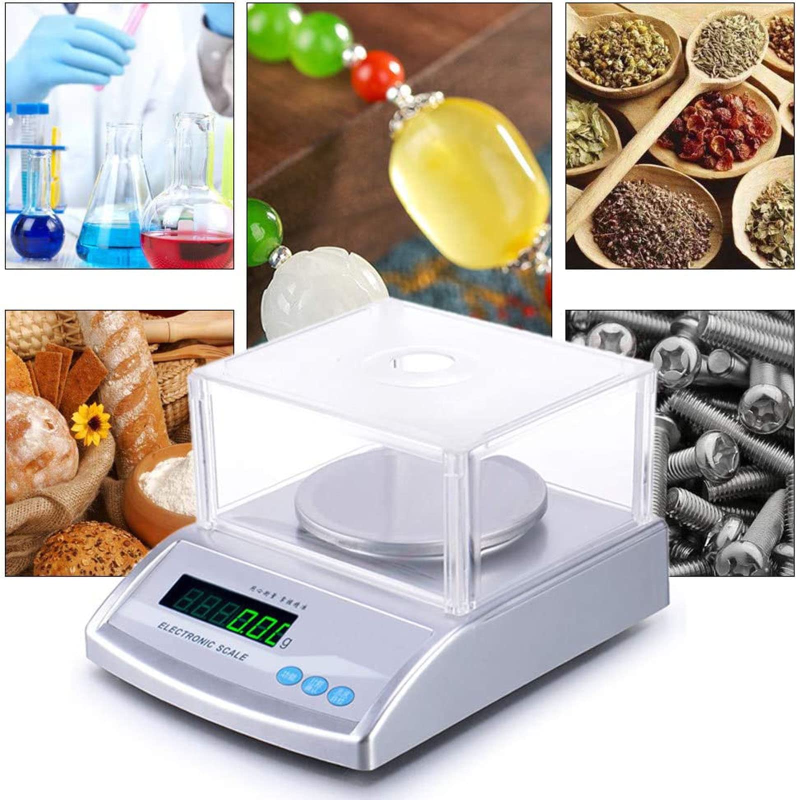 Balance analytique de Laboratoire 200 g x 0,001 g Balance de Laboratoire de Haute précision Balance électronique précise 1 MG Balance de pesée de précision numérique Bijoux